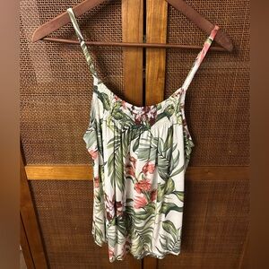Hibiscus Collection Hawaii Floral Print Women's Top Large